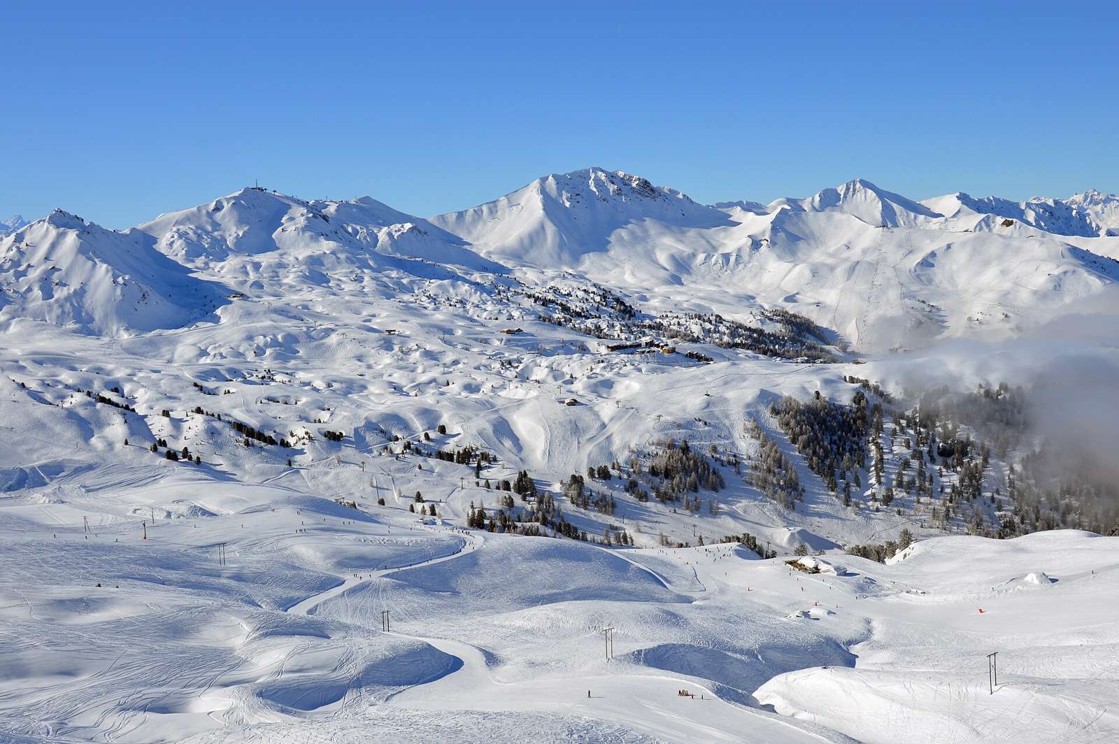 On the road: La Plagne from Aime