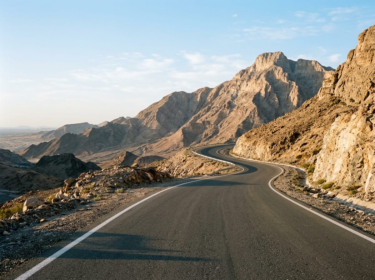 On the road: Jebel Hafeet climb