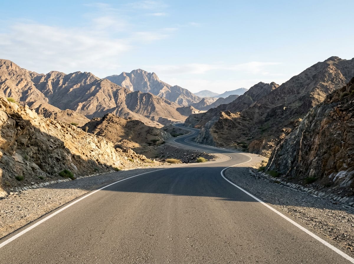 On the road: Around Khawr Fakkan (113 km)