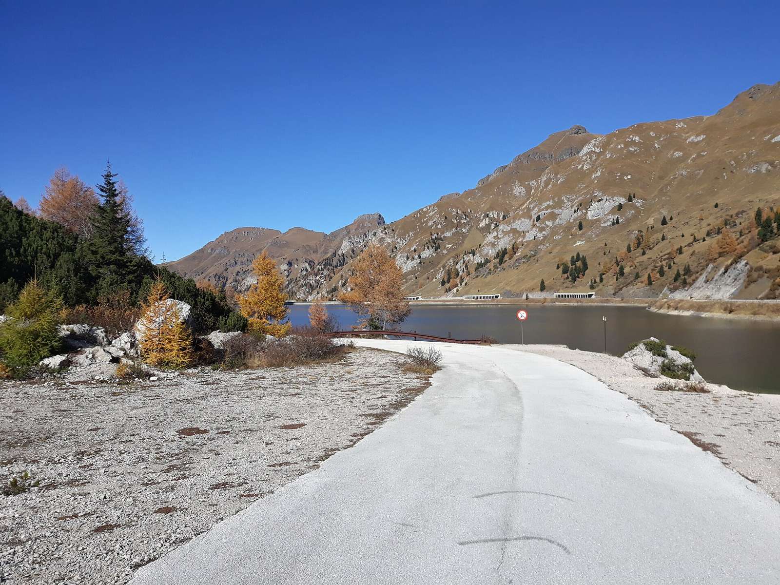 On the road: Fedaia Pass from Caprile