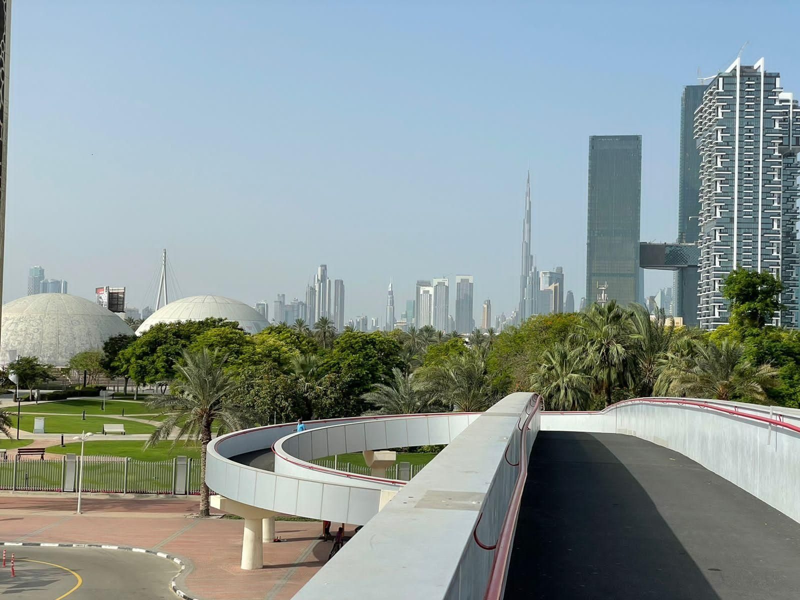 On the road: Dubai city and Sharjah corniche