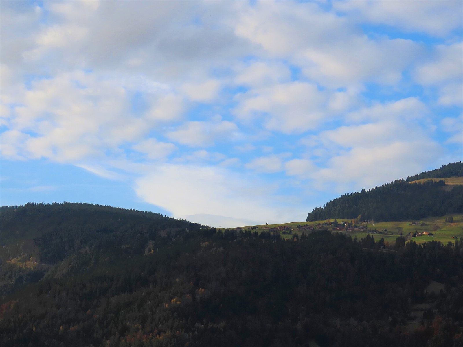 Le col des Saisies depuis les Outards, Beaufort, Savoie, France