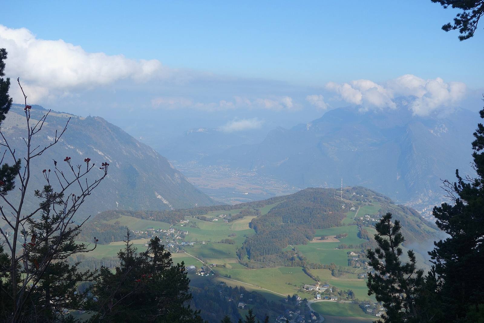 View on Grenoble's valley from Saint Nizier du Moucherotte (elevation 1170m)