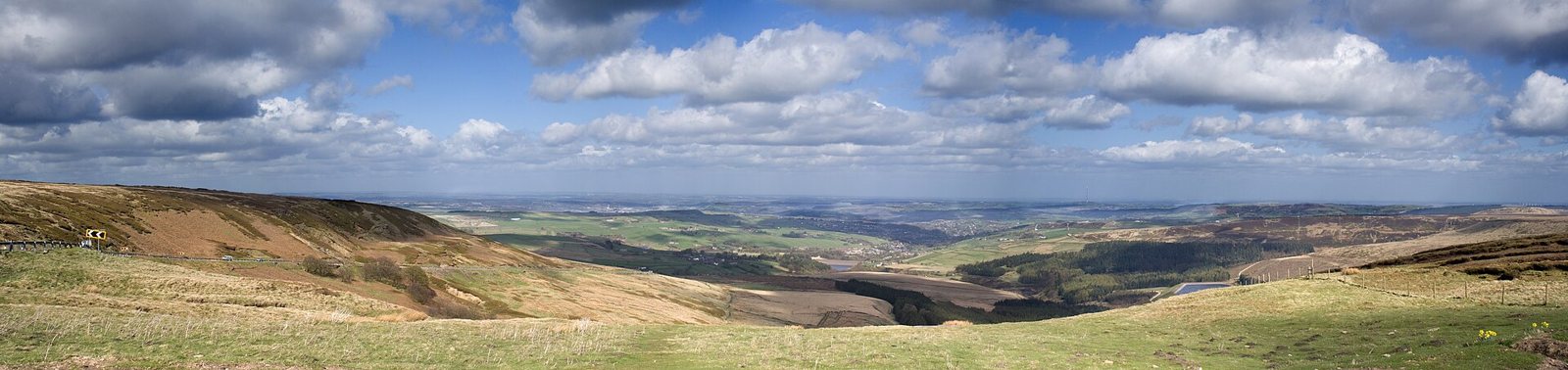 On the road: Holme Moss from Holmbridge