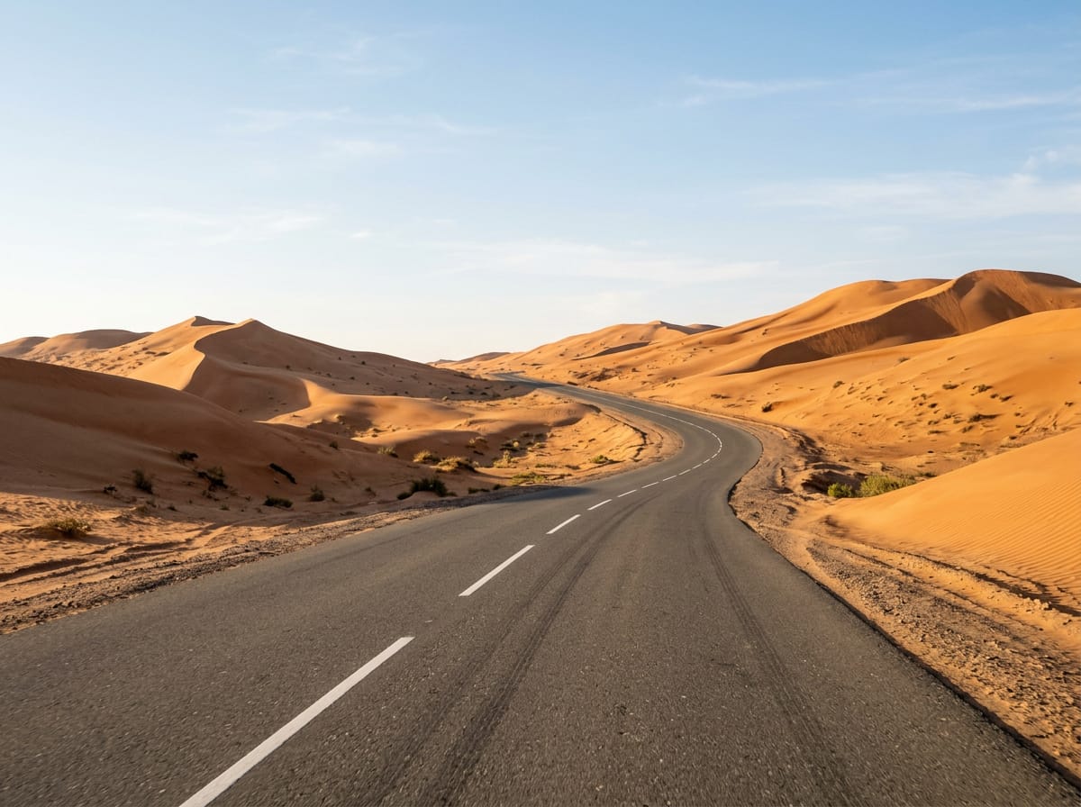 On the road: Liwa desert