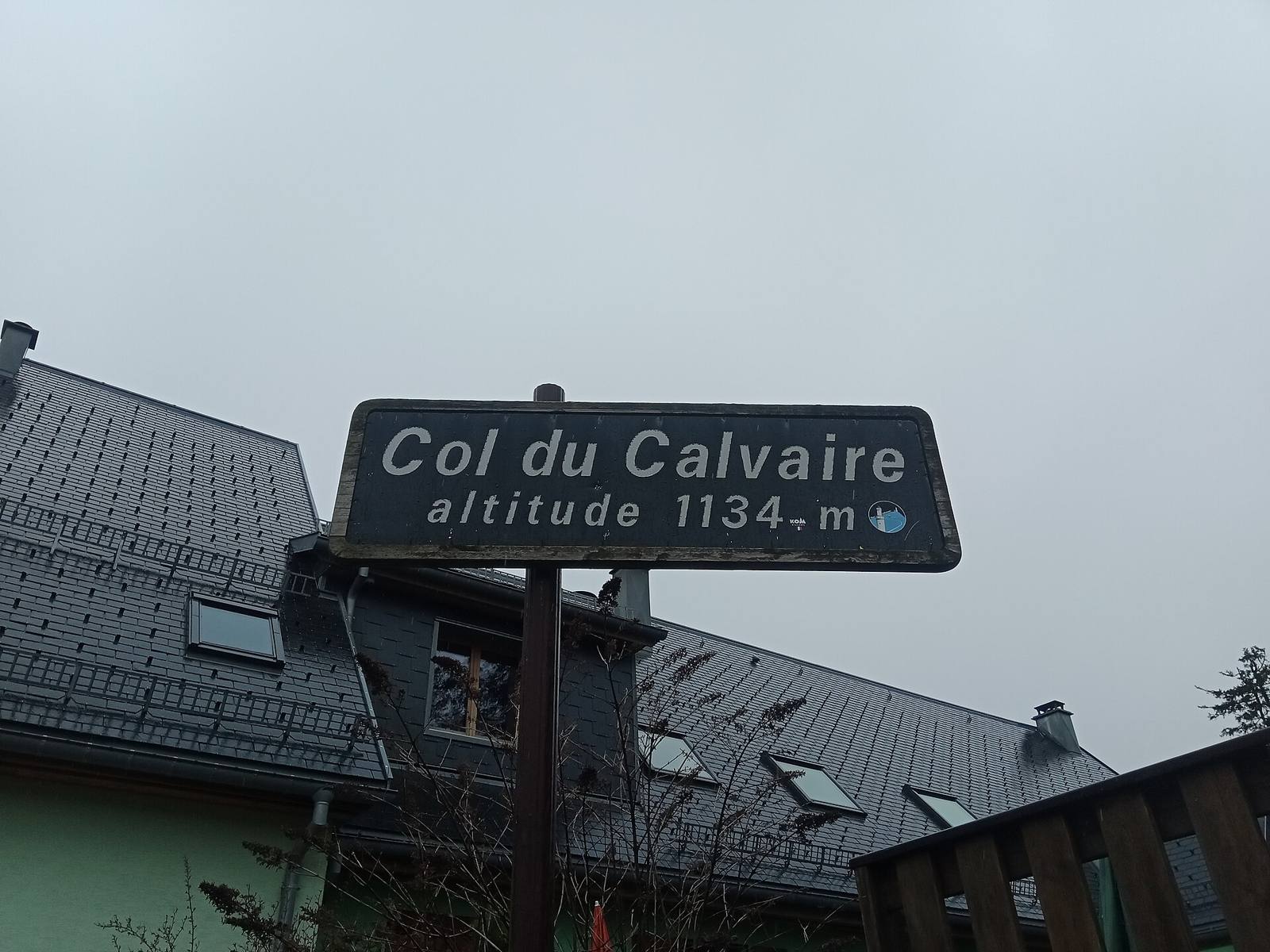 Panneau au col du Calvaire, Le Bonhomme et Orbey, Haut-Rhin, France