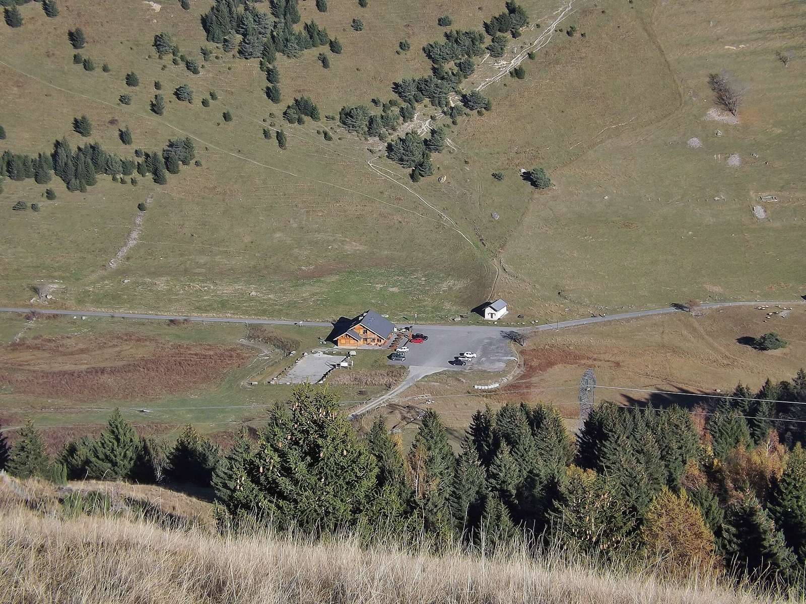Panoramic sight of the col du Chaussy pass (1 533 meters high), in the Maurienne valley, Savoie, France.