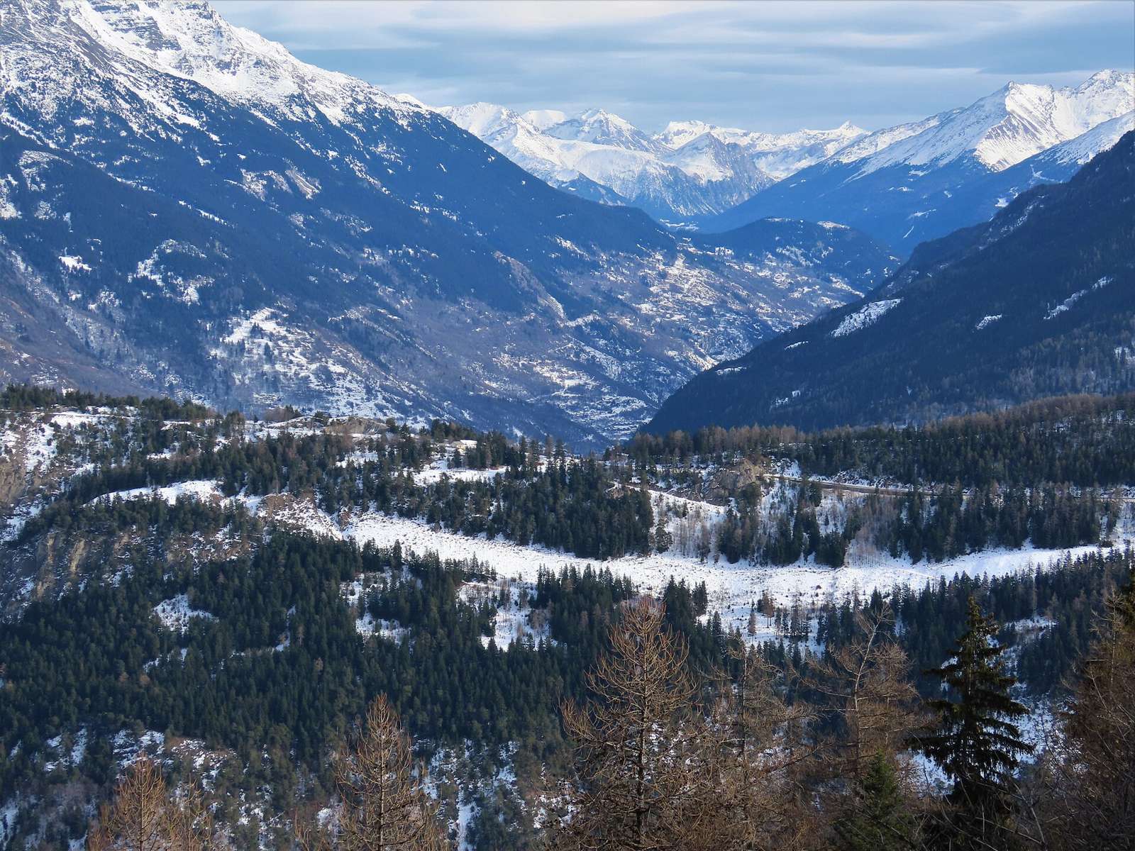 Le col du Télégraphe depuis la piste Vé, Montricher-Albanne, Savoie, France