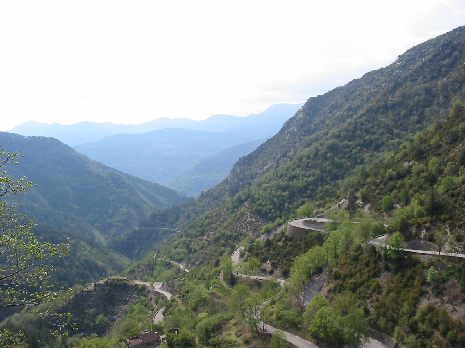 On the road: Col de Turini from Sospel