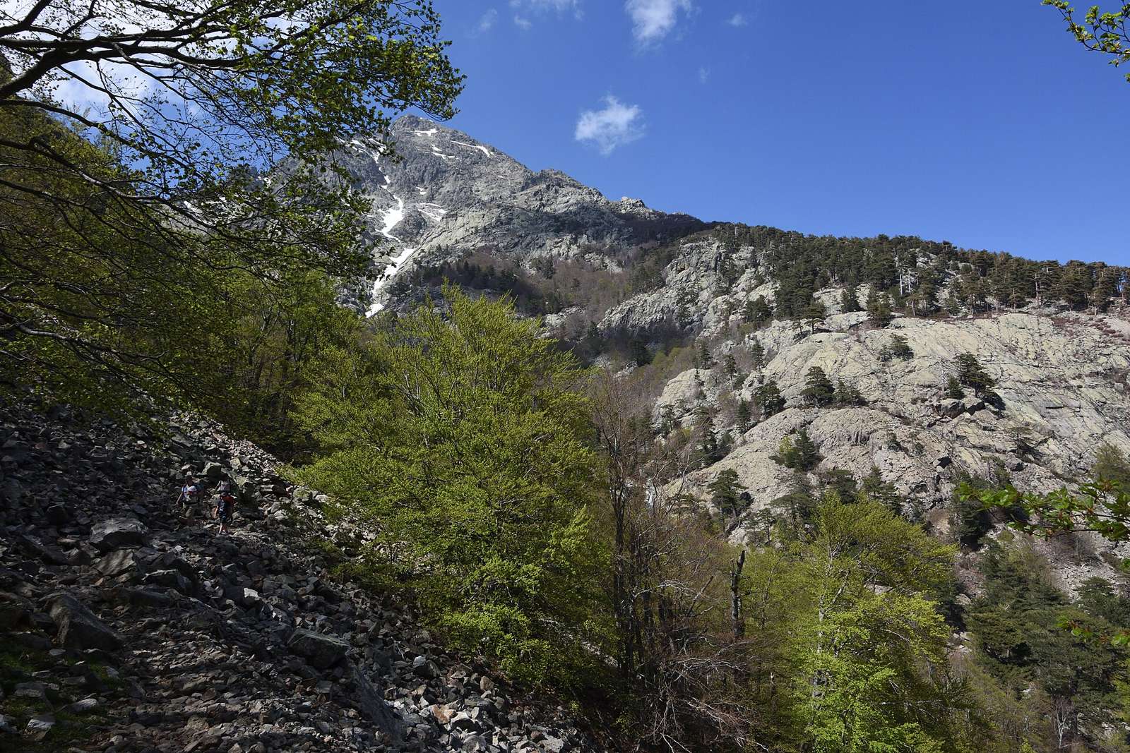 Monte d`Oro vu du sentier vers la Cascade des Anglais en Corse