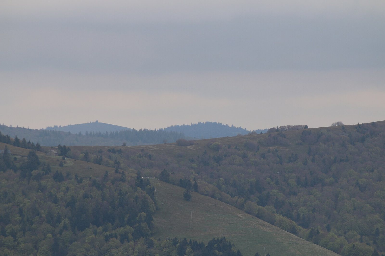 Le Langenfeldkopf depuis le Grand Ventron, Kruth, Haut-Rhin, France
