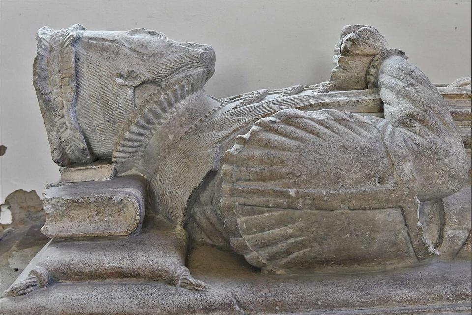 Abergavenny, St. Mary's Priory Church: Dr. David Lewis (d.1584) memorial