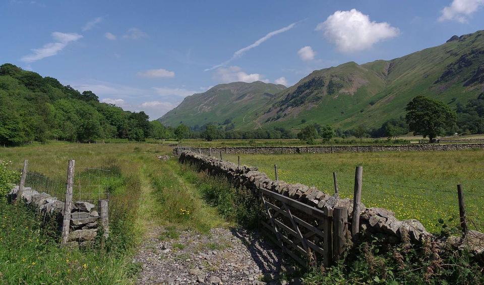 A stone wall in Hartsop, Cumbria.