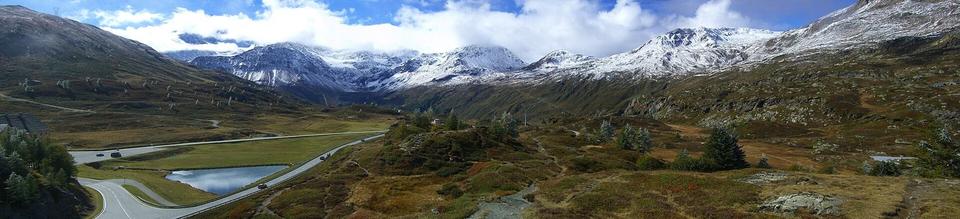 Panorama del Passo del Sempione ripreso dalla collina dell'Aquila