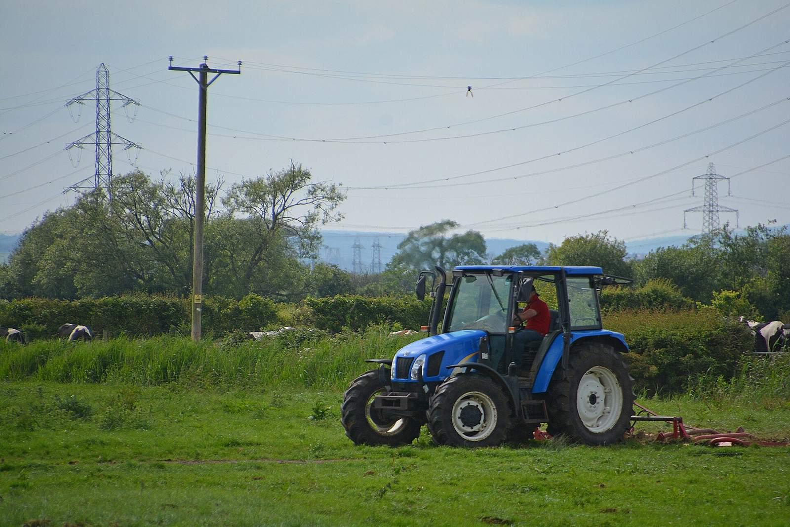 Newport District : Grassy Field &amp; Tractor