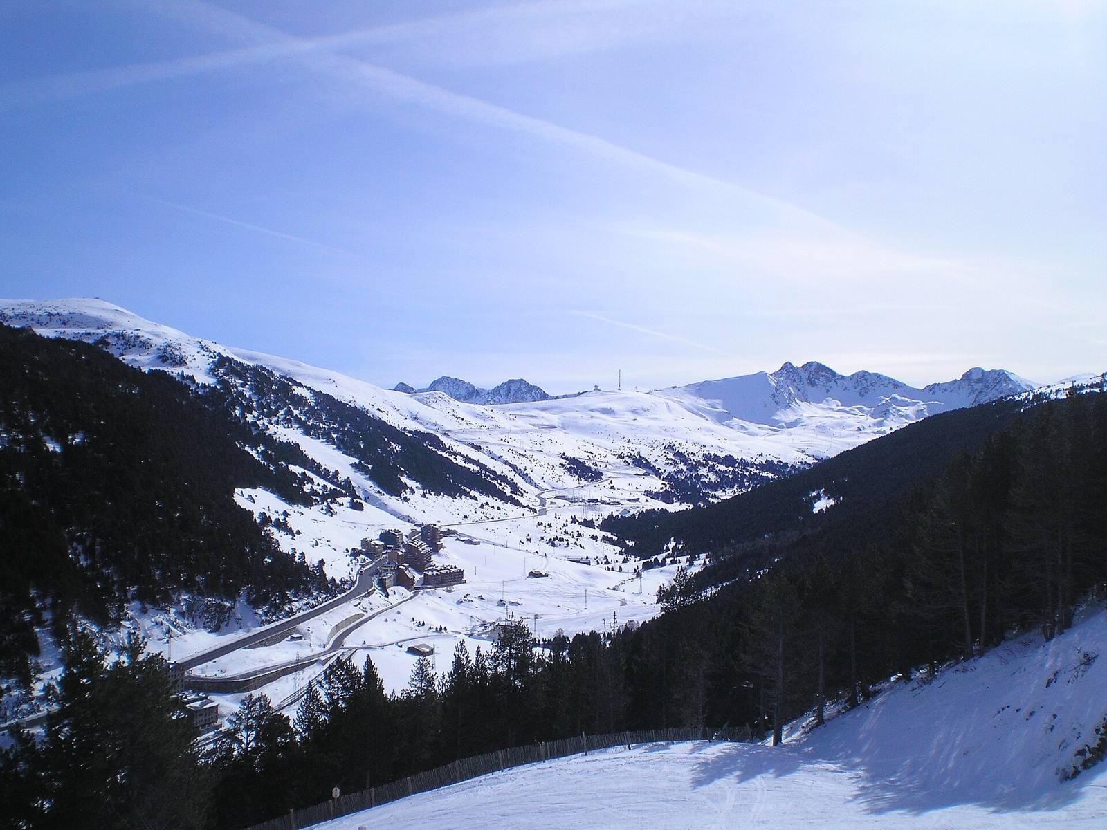 Port d'Envalira, en Andorre, entre Soldeu et Pas de la Case.