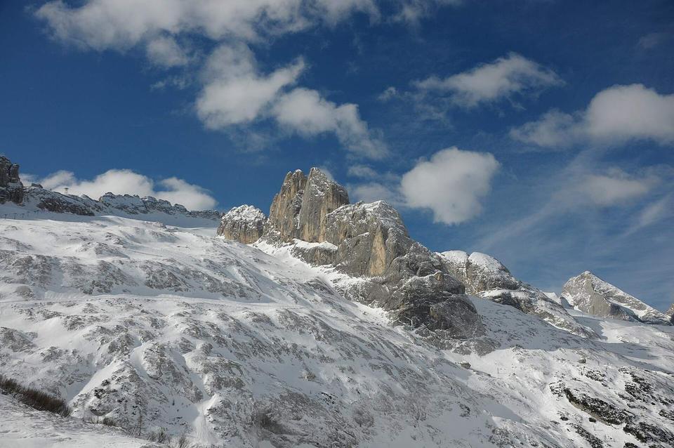 Northeastern side of the Marmolada in the Dolomites