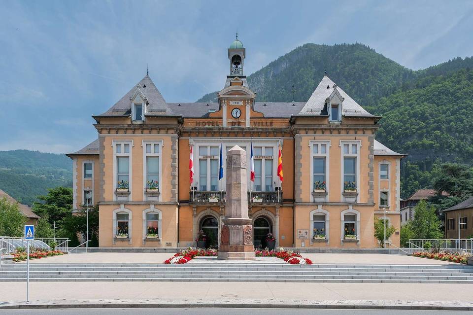 Town hall of Cluses, Haute-Savoie, France