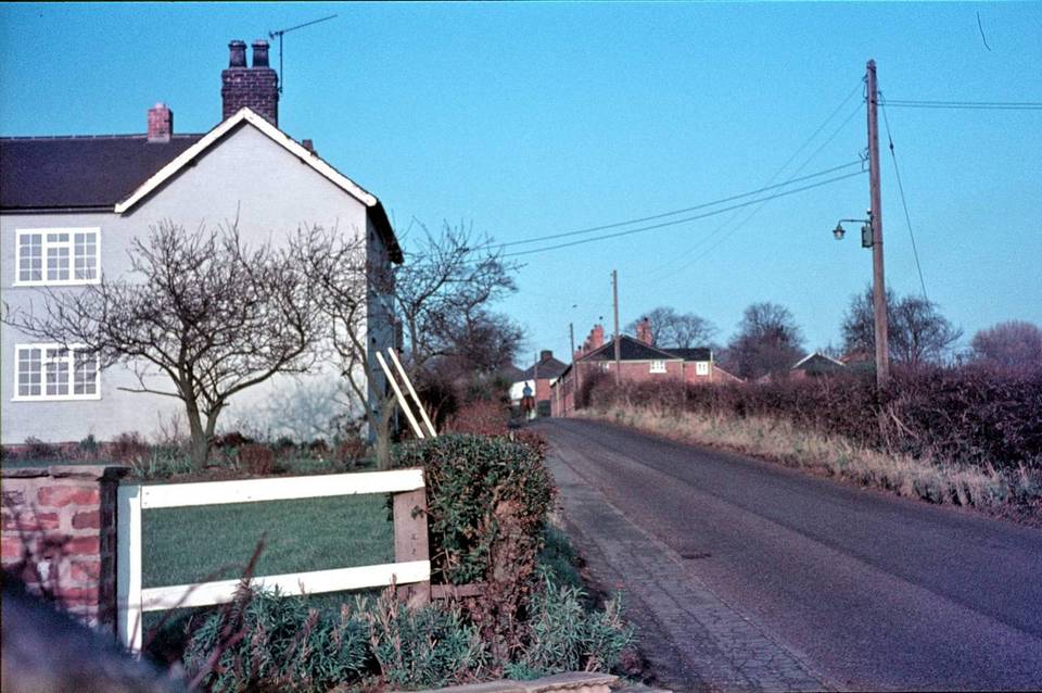Looking up Gibb Hill, Antrobus, 1977