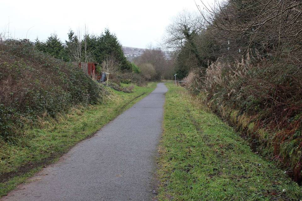 National Cycle Route 492 behind Plasycoed Road