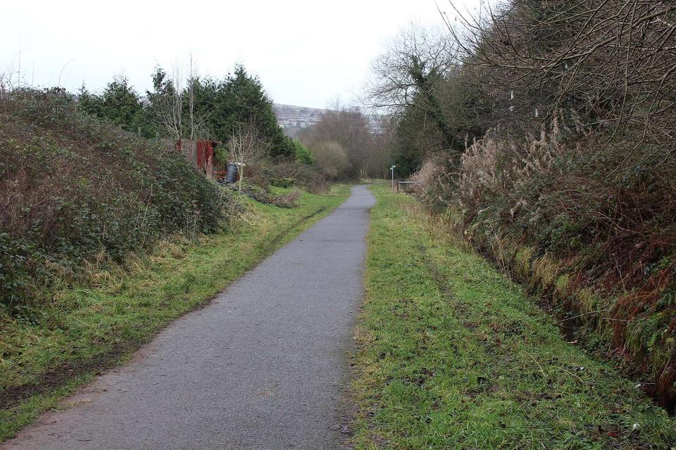 National Cycle Route 492 behind Plasycoed Road