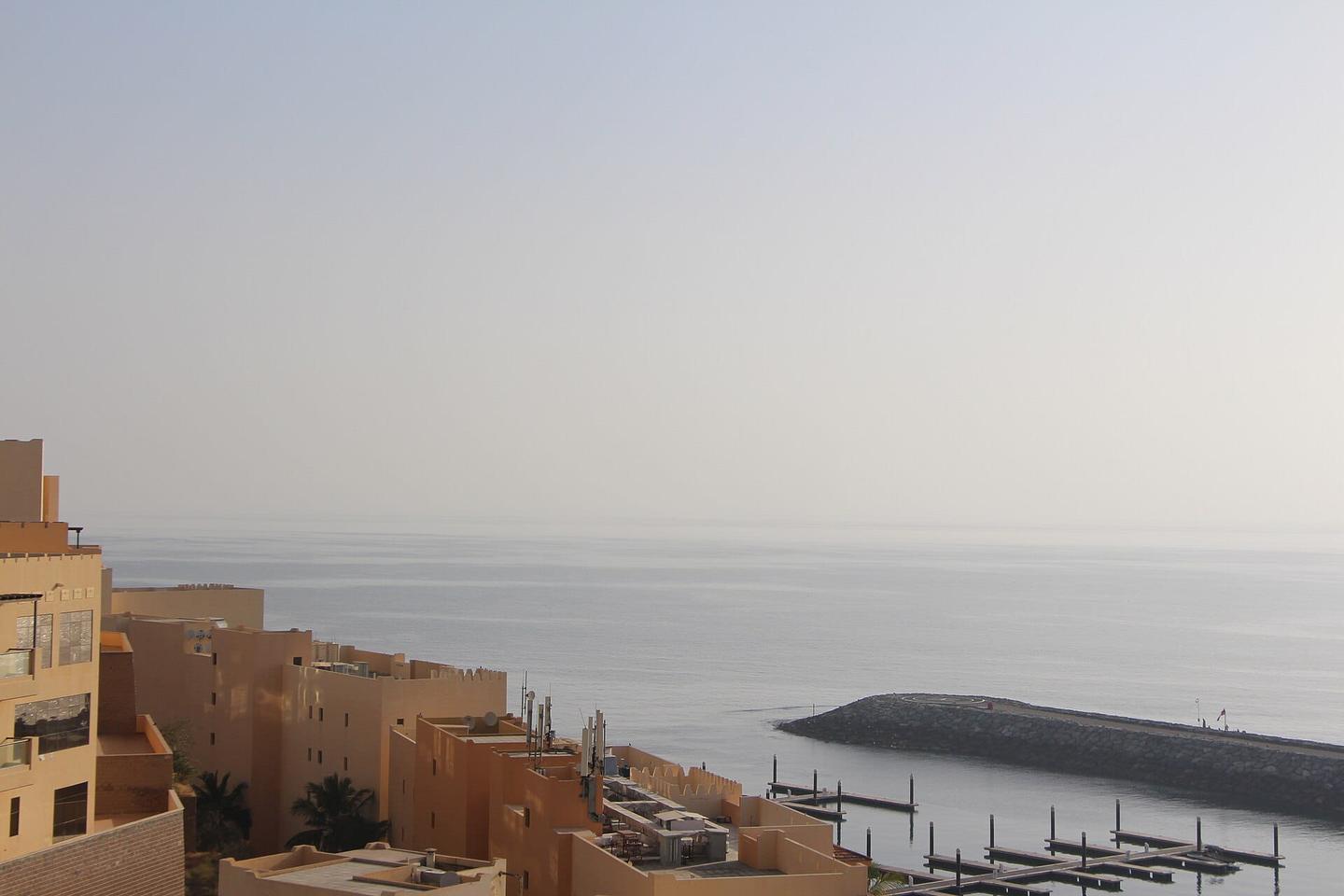 The view of Dibba Al Fujairah sea from the window
