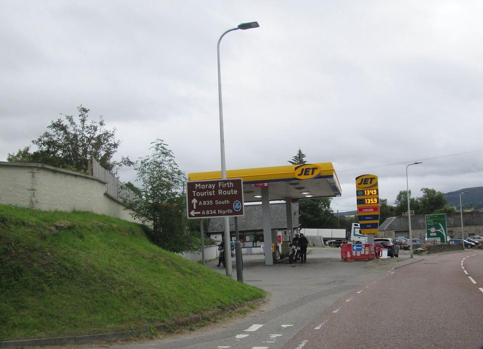 Filling Station on Contin village street also the A835