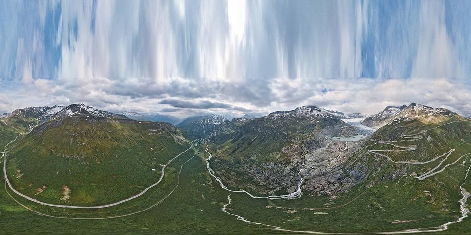 On the road: Furka Pass from Gletsch