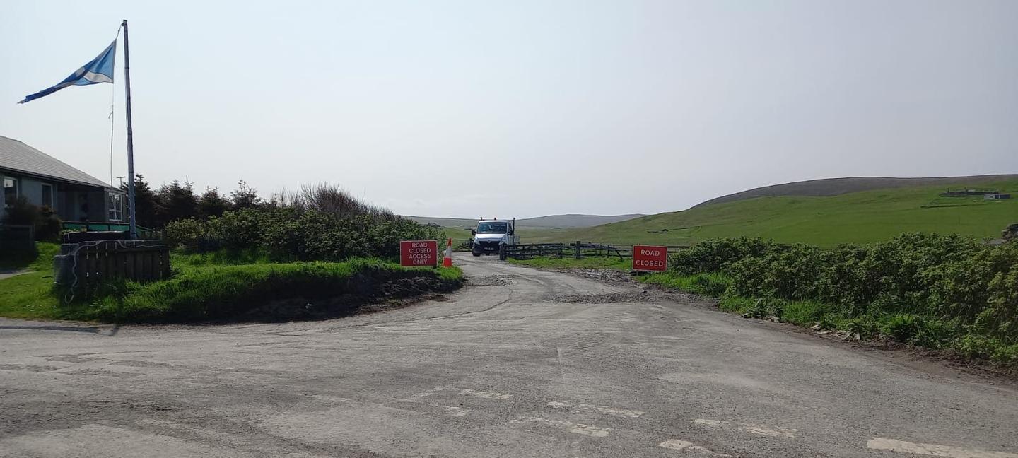 Road to Skaw is closed, Norwick