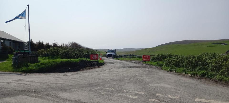 Road to Skaw is closed, Norwick