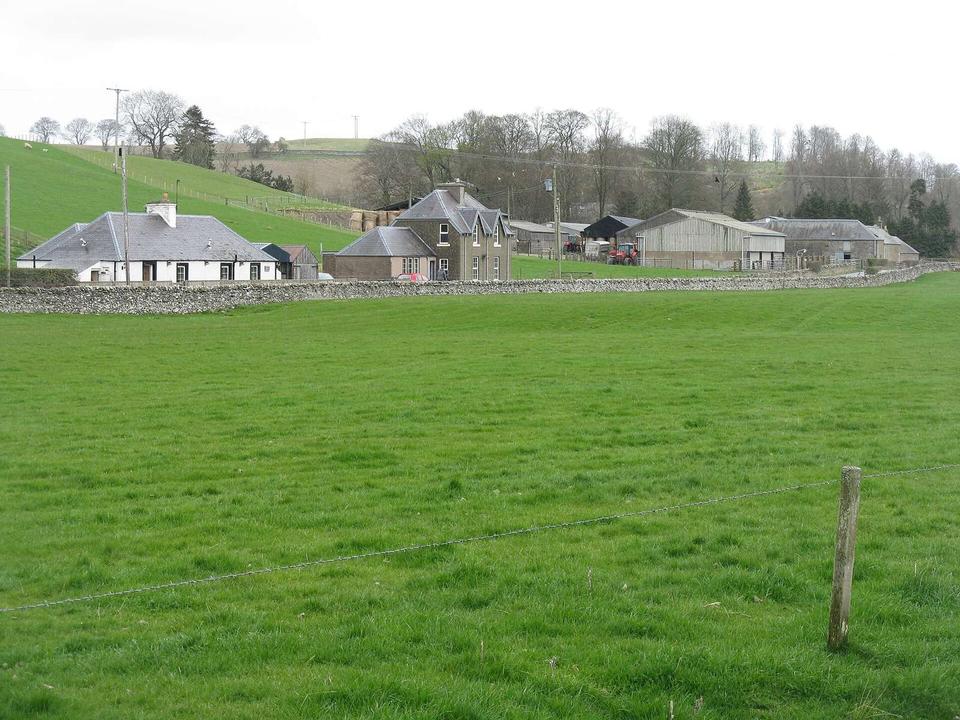 Borthaugh, from the footbridge over the Borthwick Water