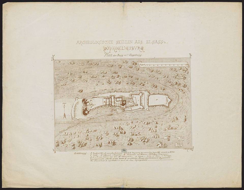 Sujet : Haut-Koenigsbourg, Château du Haut-Koenigsbourg, Château du (Bas-Rhin) -- Plans Échelle(s) : 1:950 Appartient à l’ensemble documentaire : BNUStr007 Appartient à l’ensemble documentaire : BNUSt