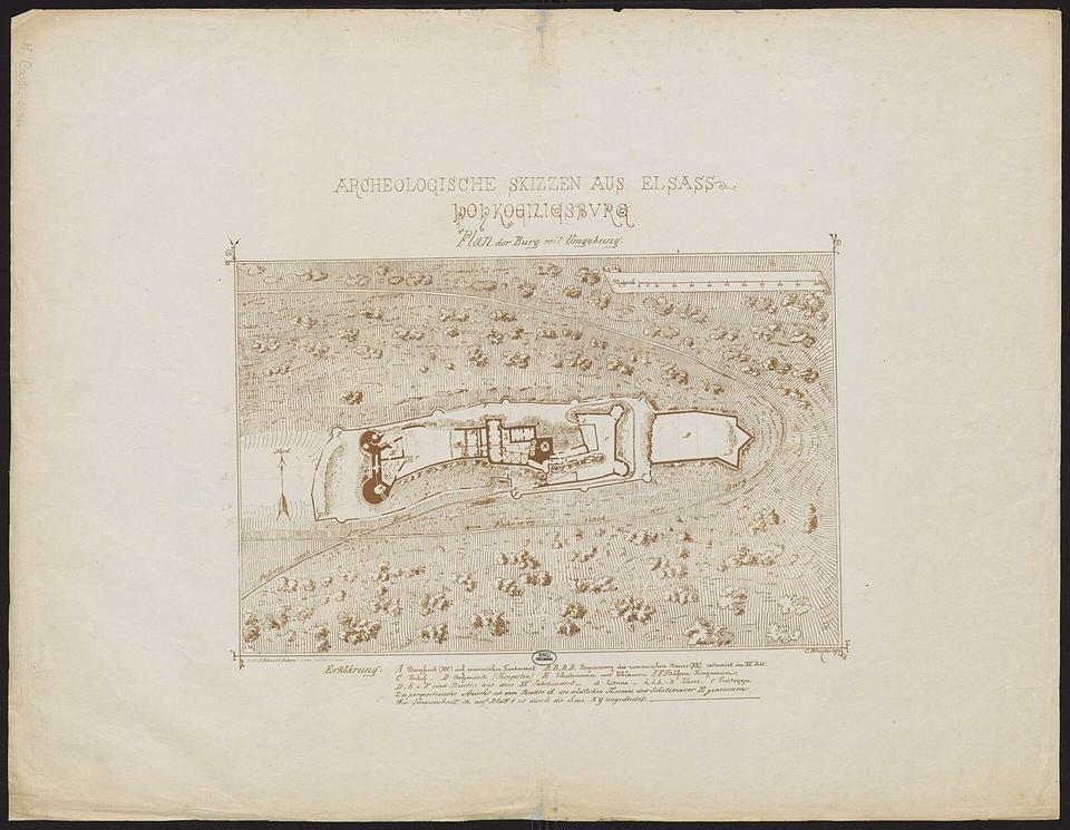 Sujet : Haut-Koenigsbourg, Château du Haut-Koenigsbourg, Château du (Bas-Rhin) -- Plans Échelle(s) : 1:950 Appartient à l’ensemble documentaire : BNUStr007 Appartient à l’ensemble documentaire : BNUSt