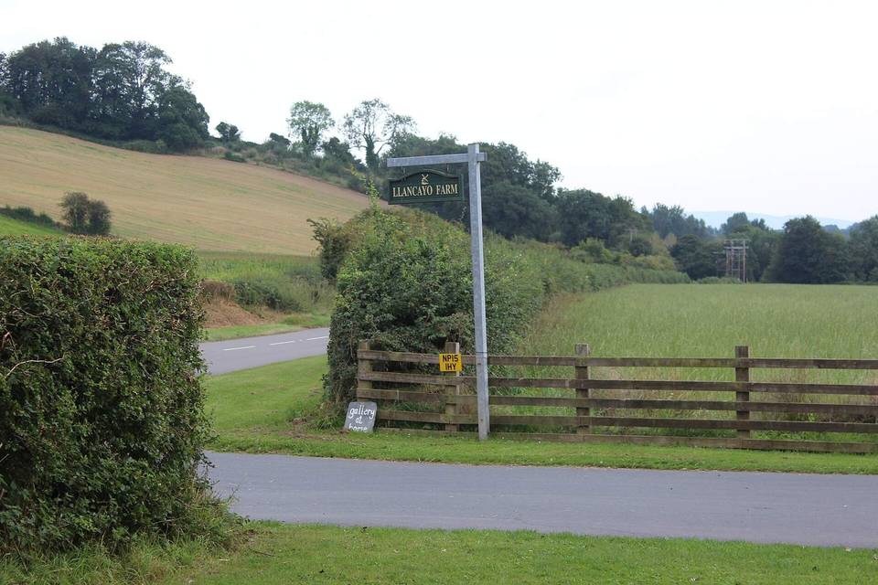 Access road to Llancyo Business Park