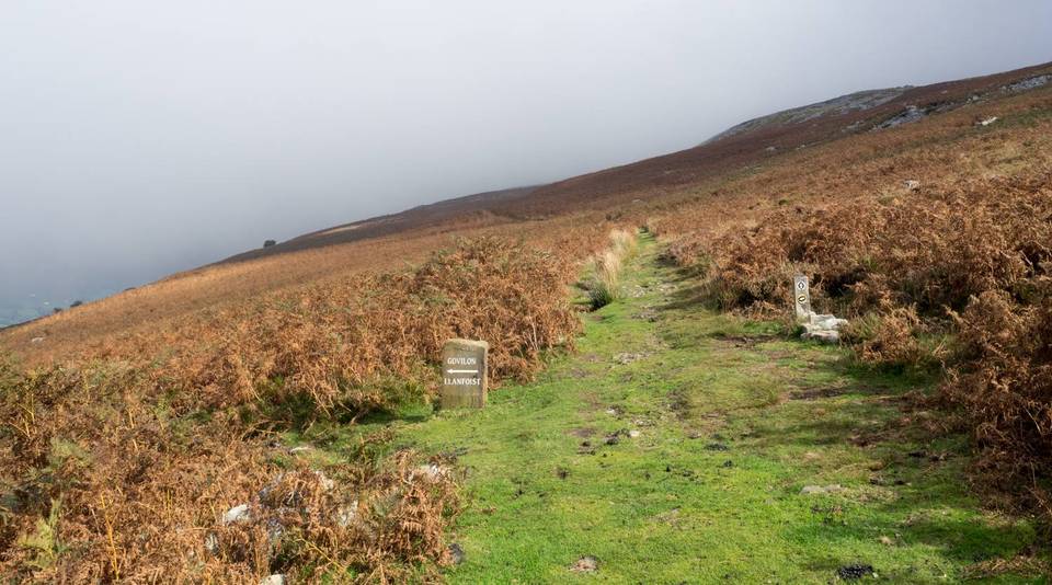Junction of routes on west side of Blorenge