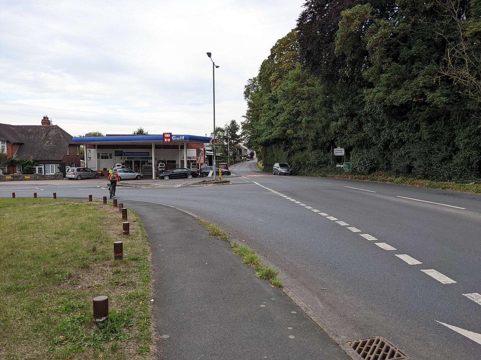 The fuel station in Glasbury