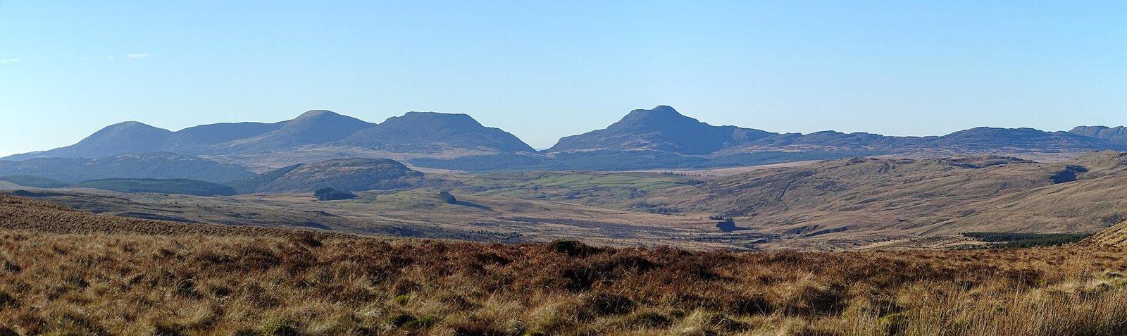 The Rhinogs viewed from Coed y Brenin