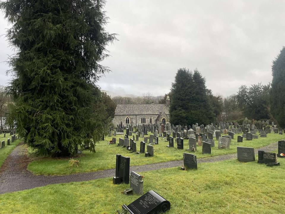 Llanycil Church and churchyard