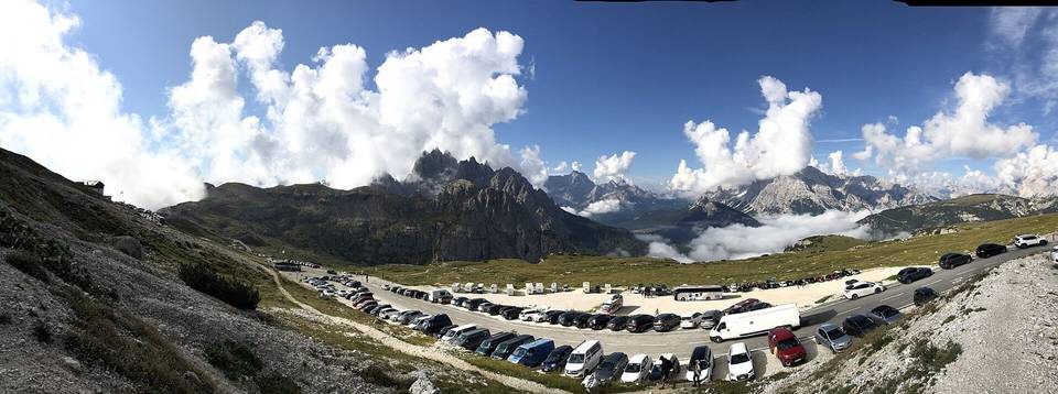 On the road: Tre Cime di Lavaredo from Misurina