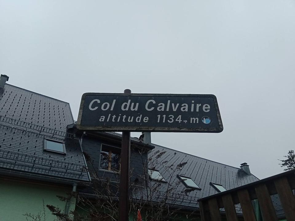 Panneau au col du Calvaire, Le Bonhomme et Orbey, Haut-Rhin, France