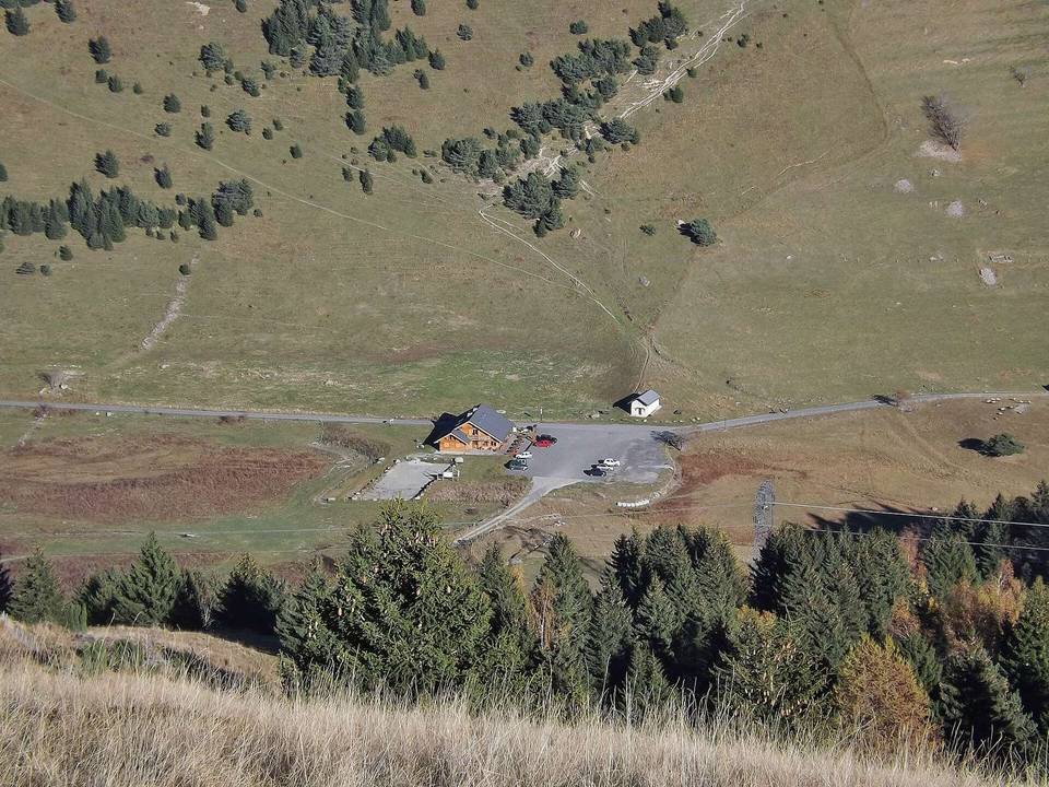 Panoramic sight of the col du Chaussy pass (1 533 meters high), in the Maurienne valley, Savoie, France.