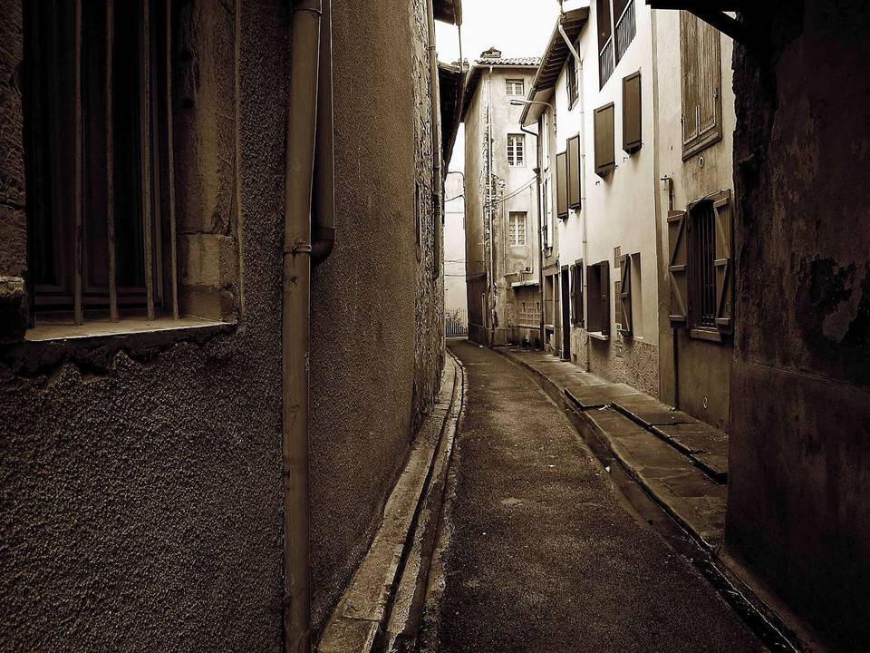 Saint-Girons (Ariège, France) : La rue Rouaix.