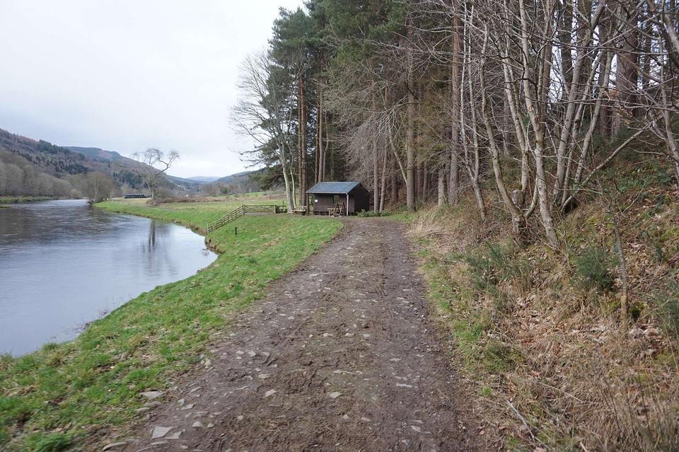 Riverside path towards Yair Bridge