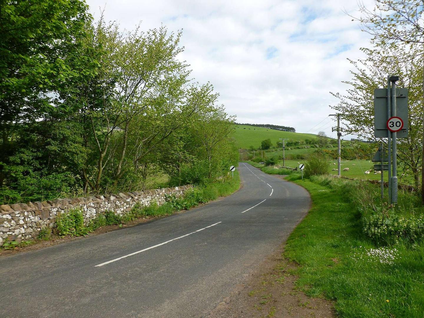 B6352 leaving Town Yetholm