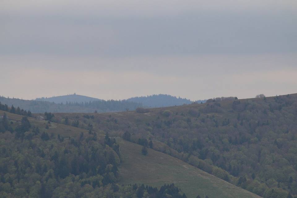 Le Langenfeldkopf depuis le Grand Ventron, Kruth, Haut-Rhin, France