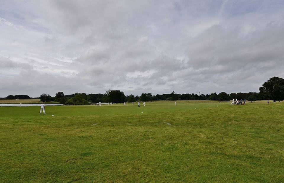 Holkham Hall: Cricket on the north lawn