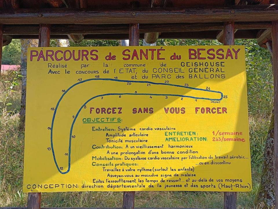 Photographie prise près du parkink de la rue du Ballon, au départ du parcours de santé Henri KirchHoffer, qui passe dans les bois au nord de Geishouse.